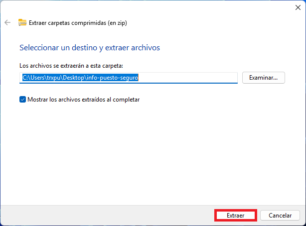 Localizar archivo ZIP